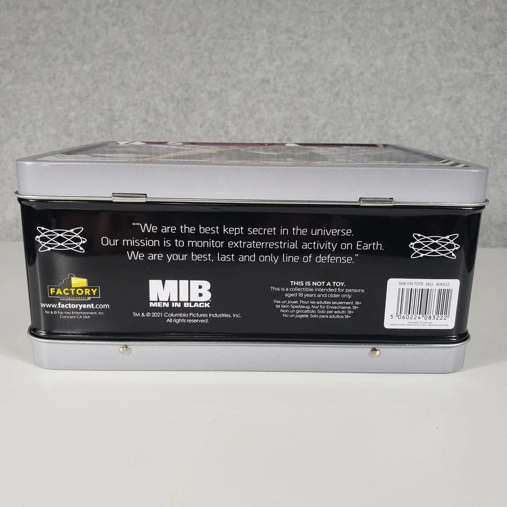 Men in Black MIB Frank the Pug Tin Lunch Box Movie Memorabilia Sci-Fi Collectibl